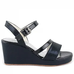 Aurora Siyah Kız Çocuk Dolgu Topuklu Ayakkabı