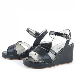 Aurora Siyah Kız Çocuk Dolgu Topuklu Ayakkabı