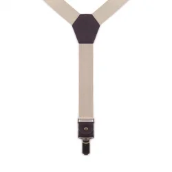 Ayarlanabilir Klipsli Bej Çocuk Kemer Pantolon Askısı