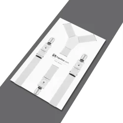 Ayarlanabilir Klipsli Beyaz Çocuk Kemer Pantolon Askısı