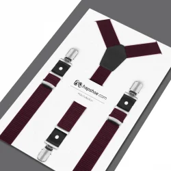 Ayarlanabilir Klipsli Bordo Çocuk Kemer Pantolon Askısı