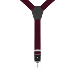 Ayarlanabilir Klipsli Bordo Çocuk Kemer Pantolon Askısı