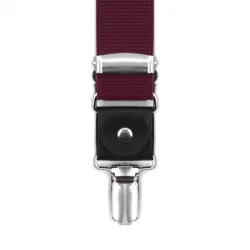 Ayarlanabilir Klipsli Bordo Çocuk Kemer Pantolon Askısı