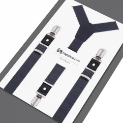 Ayarlanabilir Klipsli Gri Lacivert Çocuk Kemer Pantolon Askısı