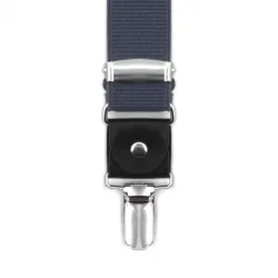 Ayarlanabilir Klipsli Gri Lacivert Çocuk Kemer Pantolon Askısı