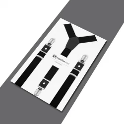 Ayarlanabilir Klipsli Siyah Çocuk Kemer Pantolon Askısı