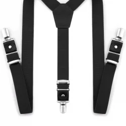 Ayarlanabilir Klipsli Siyah Çocuk Kemer Pantolon Askısı