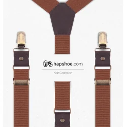 Ayarlanabilir Klipsli Taba Çocuk Kemer Pantolon Askısı