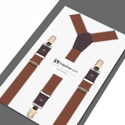 Ayarlanabilir Klipsli Taba Çocuk Kemer Pantolon Askısı