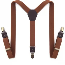 Ayarlanabilir Klipsli Taba Çocuk Kemer Pantolon Askısı