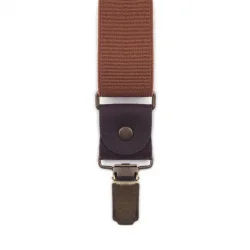 Ayarlanabilir Klipsli Taba Çocuk Kemer Pantolon Askısı