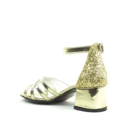 Belle Gold Kalın Topuklu Kız Çocuk Abiye Ayakkabı