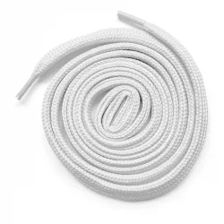 Beyaz 1 cm Kalınlığında 1 Çift Yassı Spor Ayakkabı Bağcığı