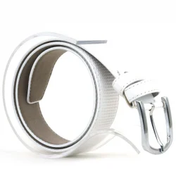 Beyaz Klasik Metal Tokalı Rugan Erkek Çocuk Kemer