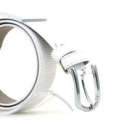 Beyaz Klasik Metal Tokalı Rugan Erkek Çocuk Kemer