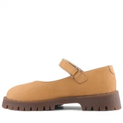 Doğal Gerçek Deri Vizon Kız Çocuk Babet Ayakkabı