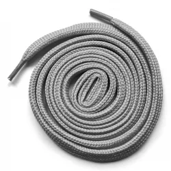 Gri 1 cm Kalınlığında 1 Çift Yassı Spor Ayakkabı Bağcığı