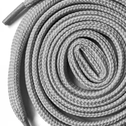 Gri 1 cm Kalınlığında 1 Çift Yassı Spor Ayakkabı Bağcığı