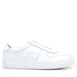 Hakiki Deri Beyaz Günlük Kadın Sneaker Ayakkabı