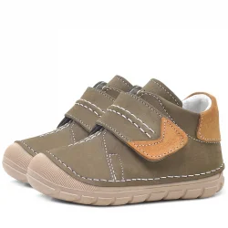 Hakiki Deri Haki Cırtlı Mevsimlik Erkek Bebek Ayakkabı