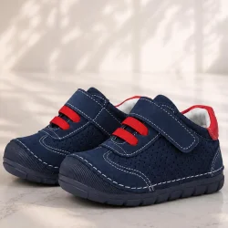 Hakiki Deri Lacivert İlk Adım Erkek Bebek Ayakkabı