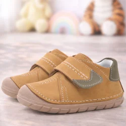 Hakiki Deri Taba Cırtlı Mevsimlik Erkek Bebek Ayakkabı