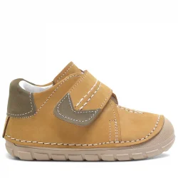 Hakiki Deri Taba Cırtlı Mevsimlik Erkek Bebek Ayakkabı