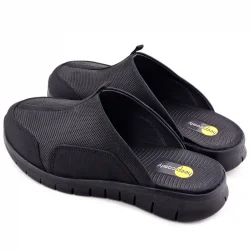 Heep Medikal Hakiki Deri Siyah Comfort Spor Terlik