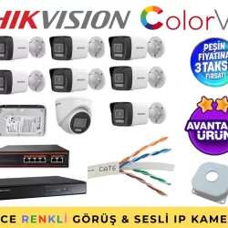 Hikvision 8’li IP Sesli Gece Renkli Set TAK ÇALIŞTIR