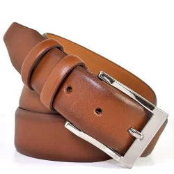 Kahverengi Hakiki Deri 4 cm Casual Erkek Kemer