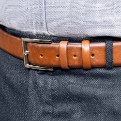 Kahverengi Hakiki Deri 4 cm Casual Erkek Kemer