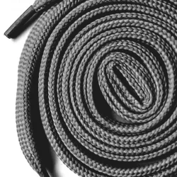 Koyu Gri 1 cm Kalınlığında 1 Çift Yassı Spor Ayakkabı Bağcığı