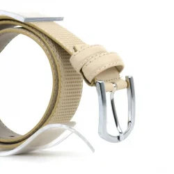 Krem Klasik Metal Tokalı Erkek Çocuk Kemer