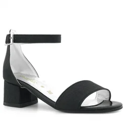 Lilo Simli Siyah Tek Bantlı Kız Çocuk Topuklu Abiye Ayakkabı