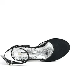 Merida Siyah Süet Kalın Topuklu Kız Çocuk Topuklu Ayakkabı