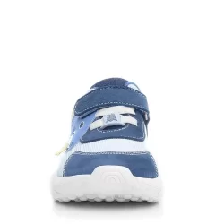 Rakerplus Barefoot Hakiki Deri Krem Lacivert Dinazorlu Cırtlı Çocuk Spor Ayakkabı