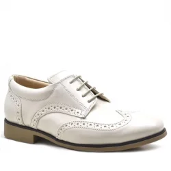 Rakerplus Bej Rugan Bağcıklı Klasik Erkek Çocuk Ayakkabı