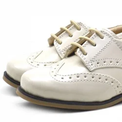 Rakerplus Bej Rugan Bağcıklı Klasik Erkek Çocuk Ayakkabı