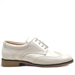 Rakerplus Bej Rugan Bağcıklı Klasik Erkek Çocuk Ayakkabı