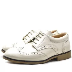 Rakerplus Bej Rugan Bağcıklı Klasik Erkek Çocuk Ayakkabı