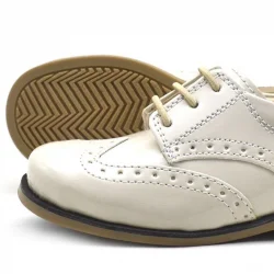 Rakerplus Bej Rugan Bağcıklı Klasik Erkek Çocuk Ayakkabı