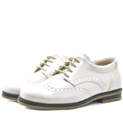 Rakerplus Bej Rugan Bağcıklı Klasik Erkek Çocuk Ayakkabı