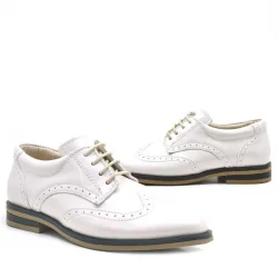 Rakerplus Bej Rugan Bağcıklı Klasik Erkek Çocuk Ayakkabı