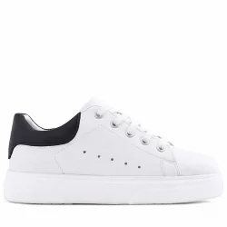 Rakerplus Beyaz Cilt Bağcıklı Hafif Tabanlı Çocuk Spor Ayakkabı