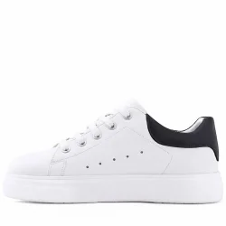 Rakerplus Beyaz Cilt Bağcıklı Hafif Tabanlı Çocuk Spor Ayakkabı