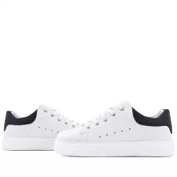 Rakerplus Beyaz Cilt Bağcıklı Hafif Tabanlı Çocuk Spor Ayakkabı