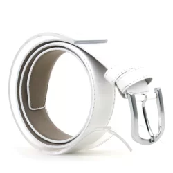 Rakerplus Beyaz Rugan 3,5 cm  (85-110cm) Erkek Çocuk Klasik Kemer