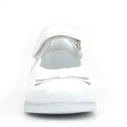 Rakerplus Beyaz Rugan Fiyonklu Kız Bebek Babet Ayakkabı