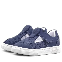 Rakerplus Bheem Hakiki Deri Lacivert Nubuk Cırtlı Bebek Sneaker Sandalet
