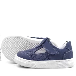 Rakerplus Bheem Hakiki Deri Lacivert Nubuk Cırtlı Bebek Sneaker Sandalet